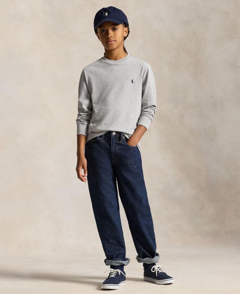 Boys' 8-20 Cotton Jersey Long-Sleeve T-shirt