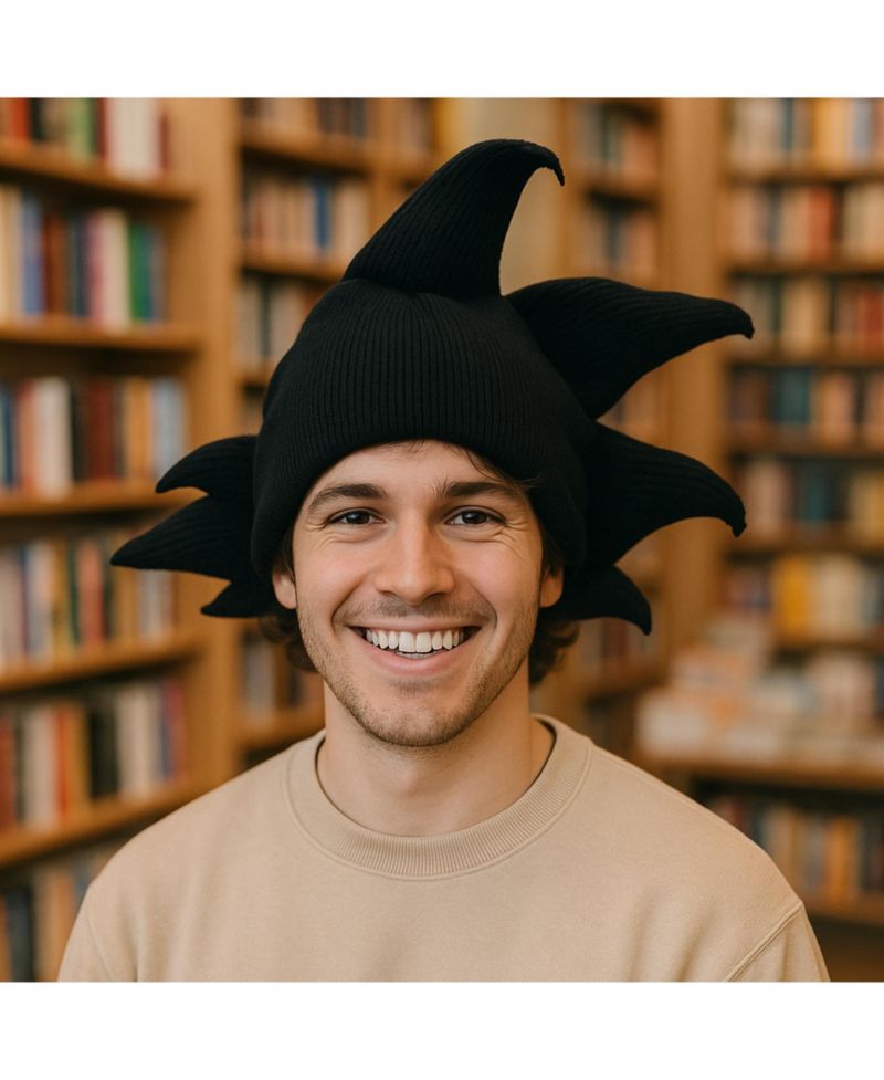 Men's Goku Hair Novelty Knit Beanie