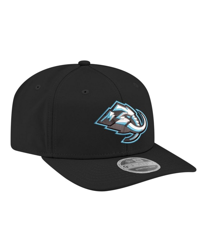 Men's Black Utah Mammoth 9SEVENTY Stretch-Snap Adjustable Hat