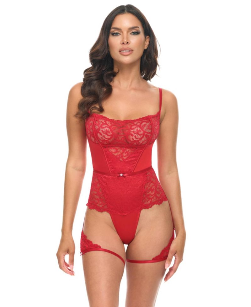 Women's Candice Satin & Lace Teddy