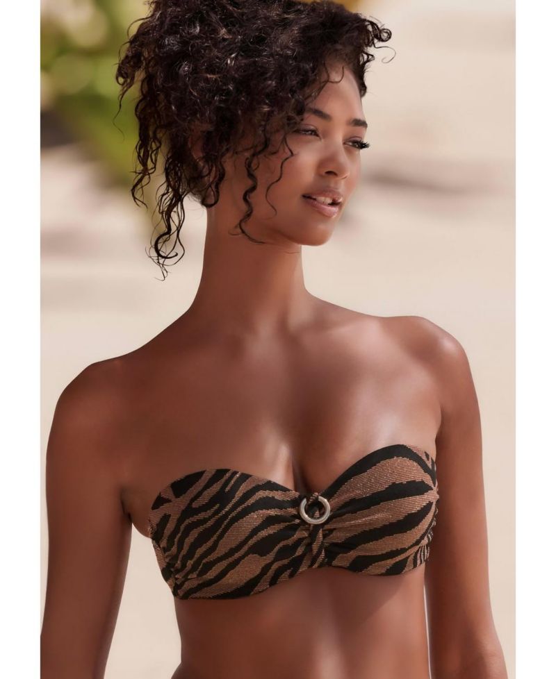 Women's Animal Print Multiway Underwire Bikini Top