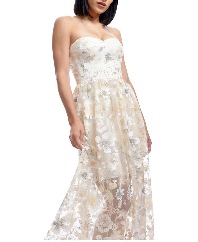 Women's Audrina Floral Strapless Gown