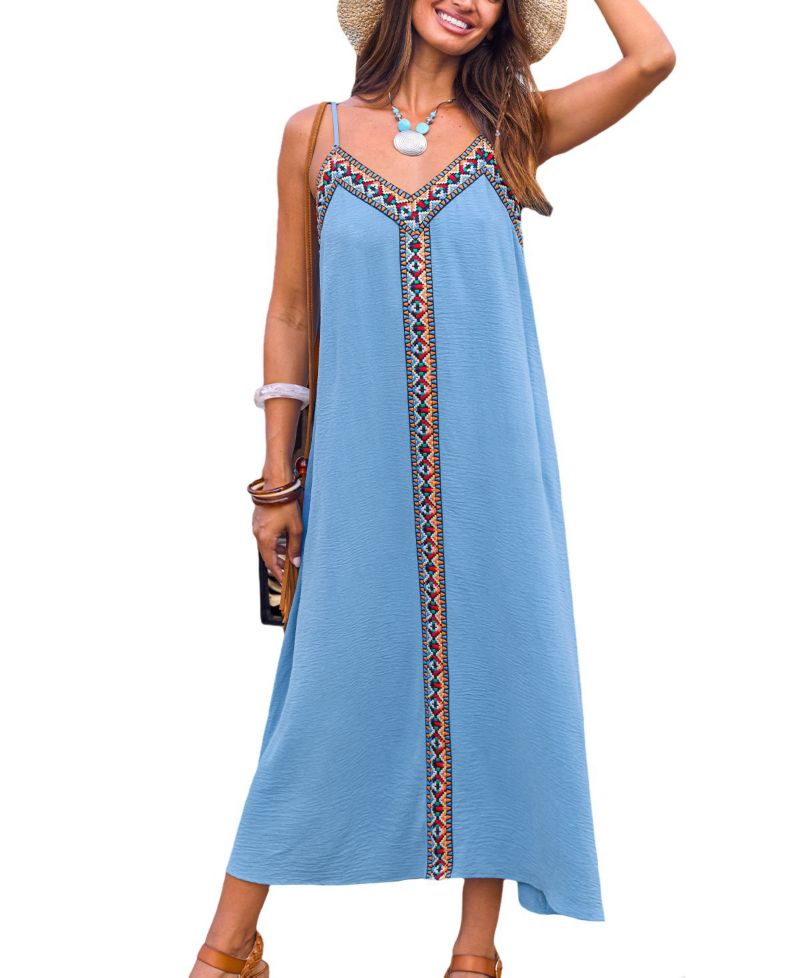 Women's Let It Slide Blue Maxi Beach Dress