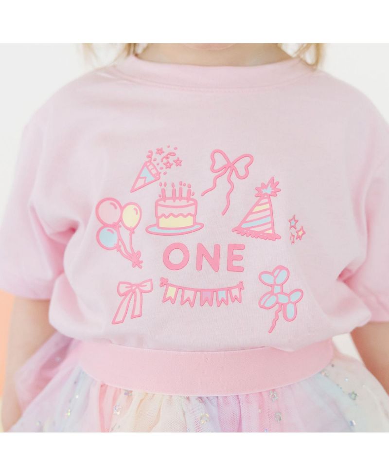 Baby Girls 1st Birthday Icon Short Sleeve T-Shirt