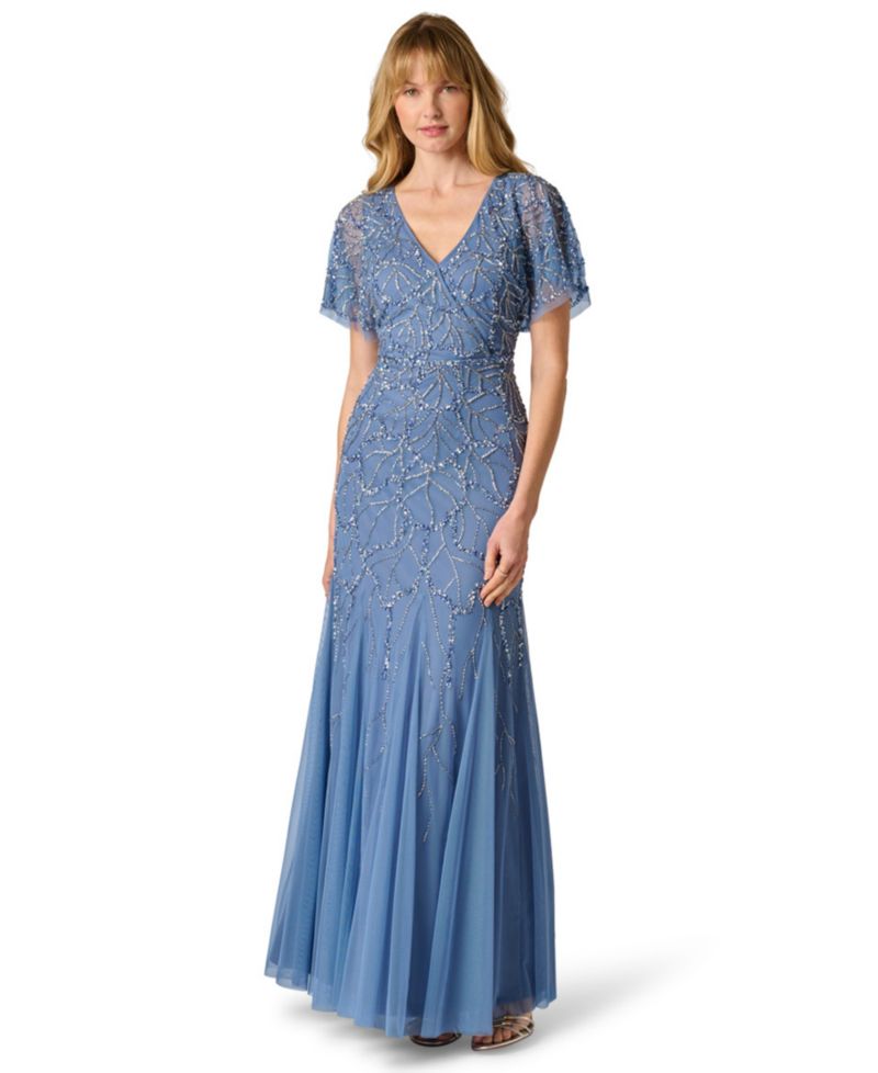 Women's Bead Mesh Gown