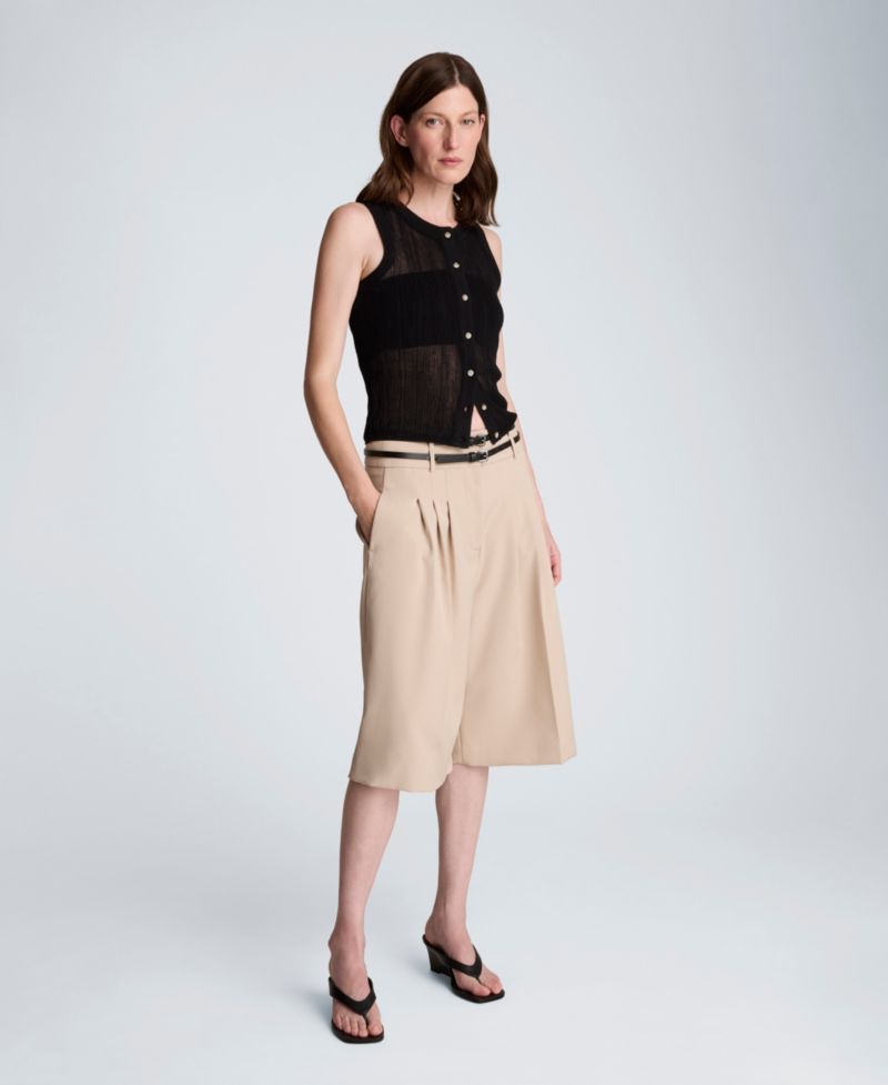 Women's Sheer Variegated Rib Vest