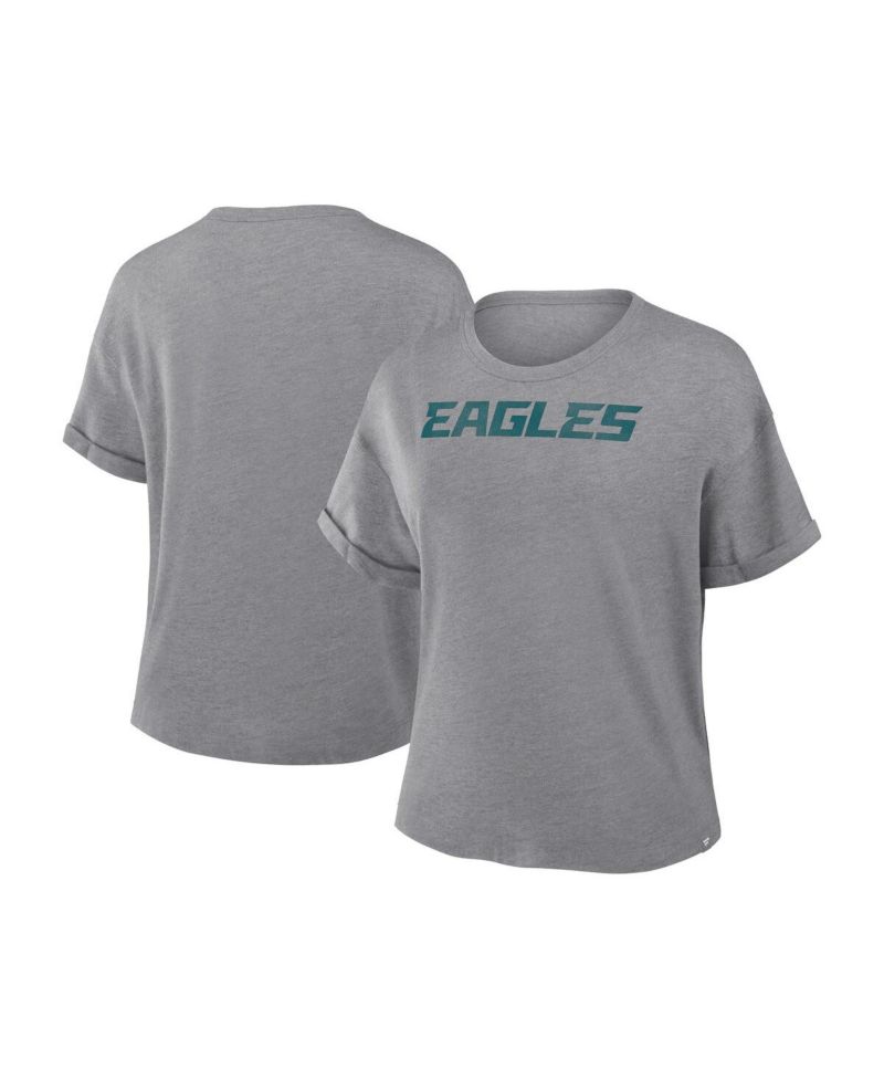 Women's Heather Gray Philadelphia Eagles Tri-Blend T-Shirt
