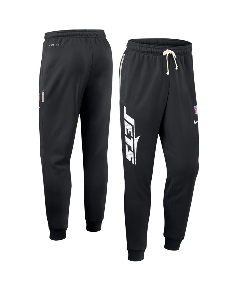 Men's Black New York Jets Sideline Ground Game Performance Taper Pants