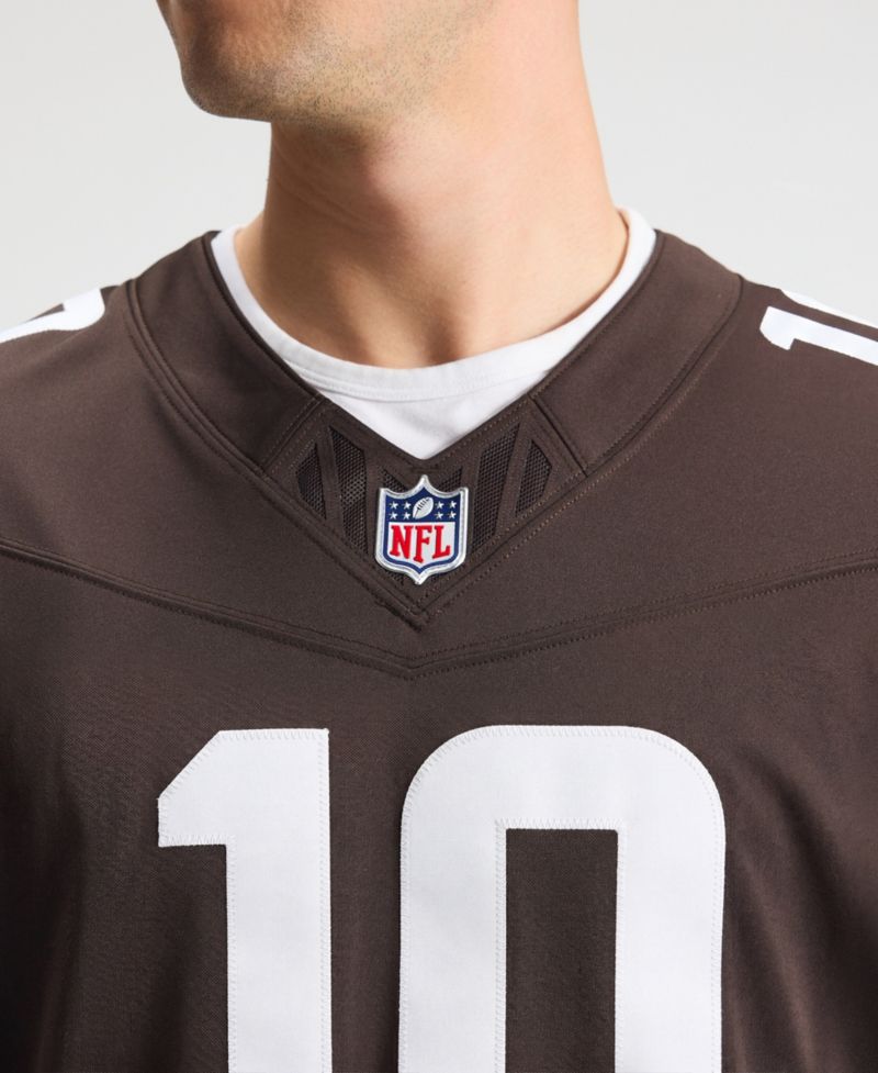 Men's Quinshon Judkins Brown Cleveland Browns Team Vapor F.U.S.E. Stitched Limited Jersey