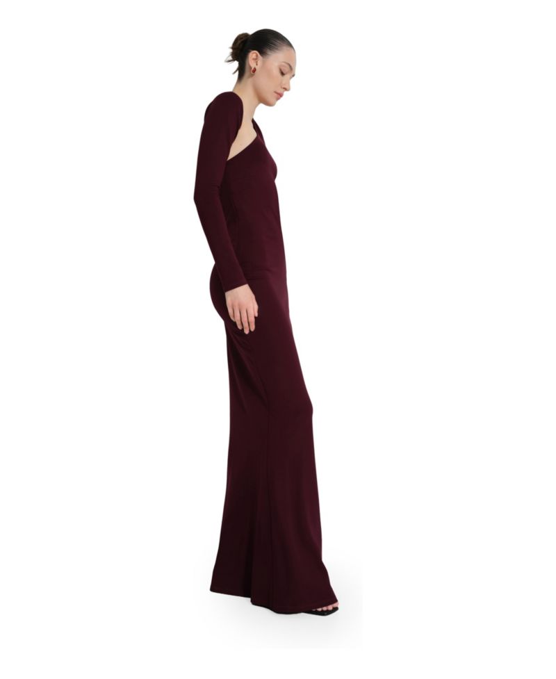 Women's Manhattan One-Shoulder Long-Sleeve Mermaid Evening Gown