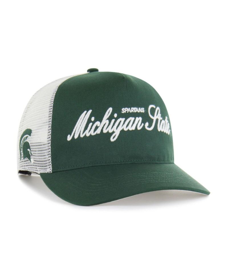 Men's and Women's Dark Green Michigan State Spartans Contemporary Basics Foundation Trucker Hitch Adjustable Hat