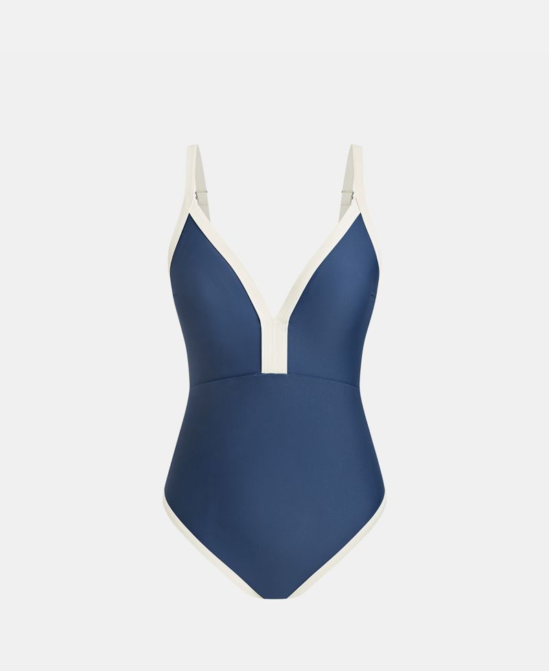Women's Plunge One Piece Swimsuit Lace-up Back
