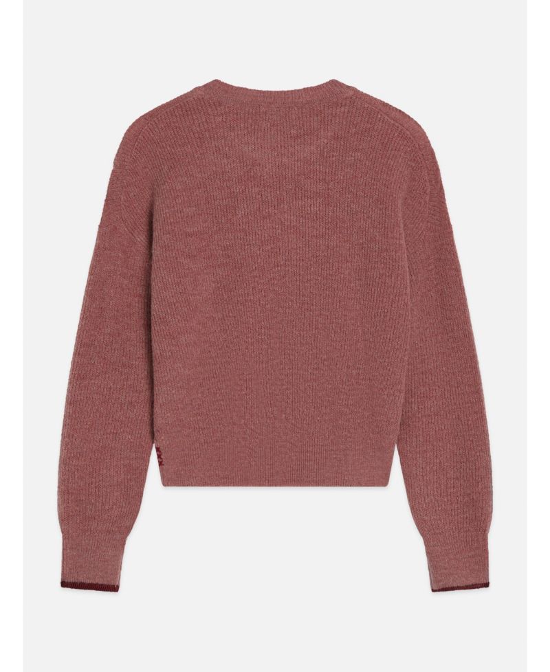 Women's Fuzzy Wool-Blend Relaxed-Fit Crewneck Pullover