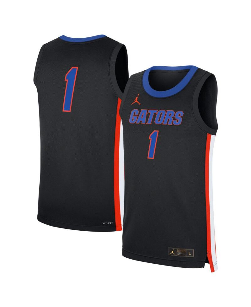 Men's 1 Black Florida Gators Alternate Replica Jersey