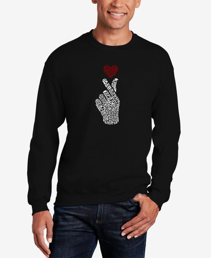 Men's K-Pop Word Art Crew Neck Sweatshirt