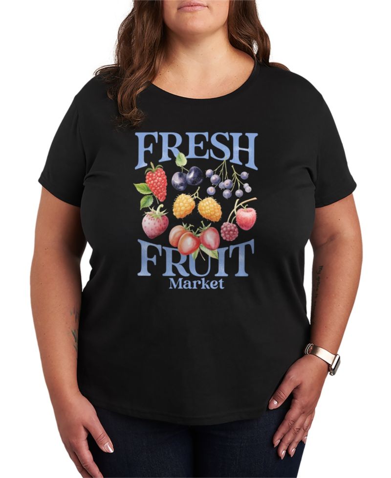 Plus Size Fresh Fruit Market Graphic Tee