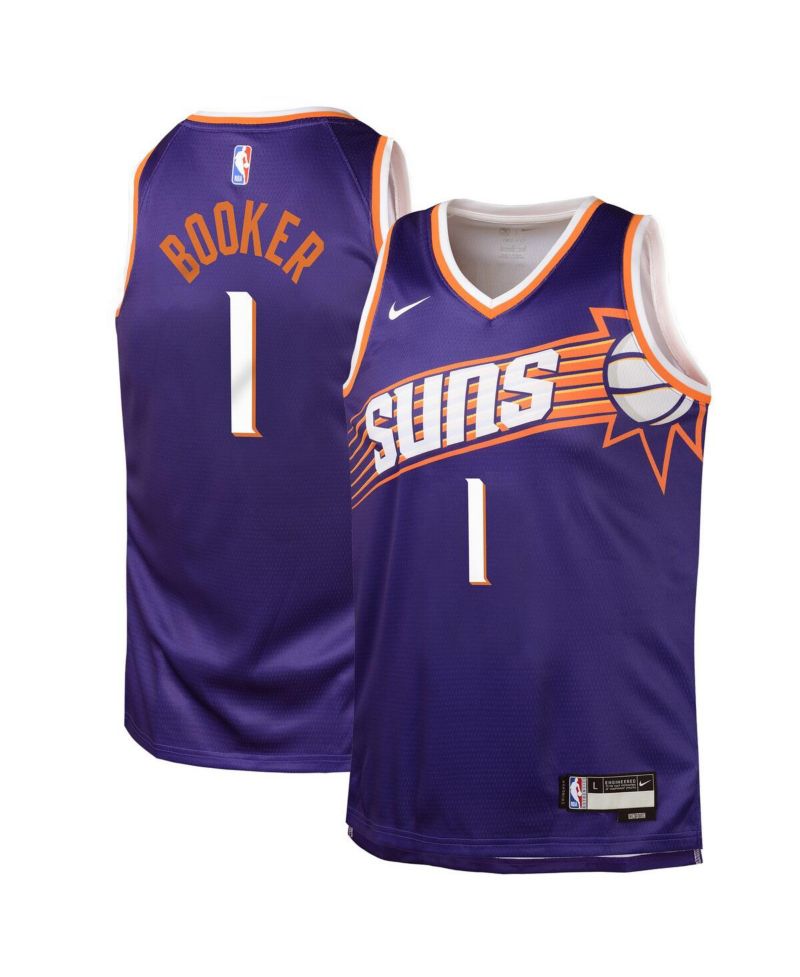 Big Boys Devin Booker Purple Phoenix Suns Swingman Jersey - Icon Edition