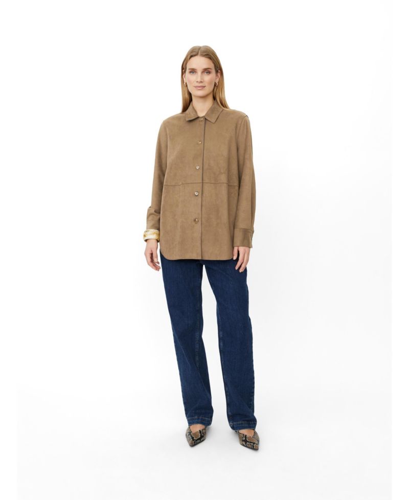 Women's Maivethra Faux-Suede Long-Sleeve Shirt