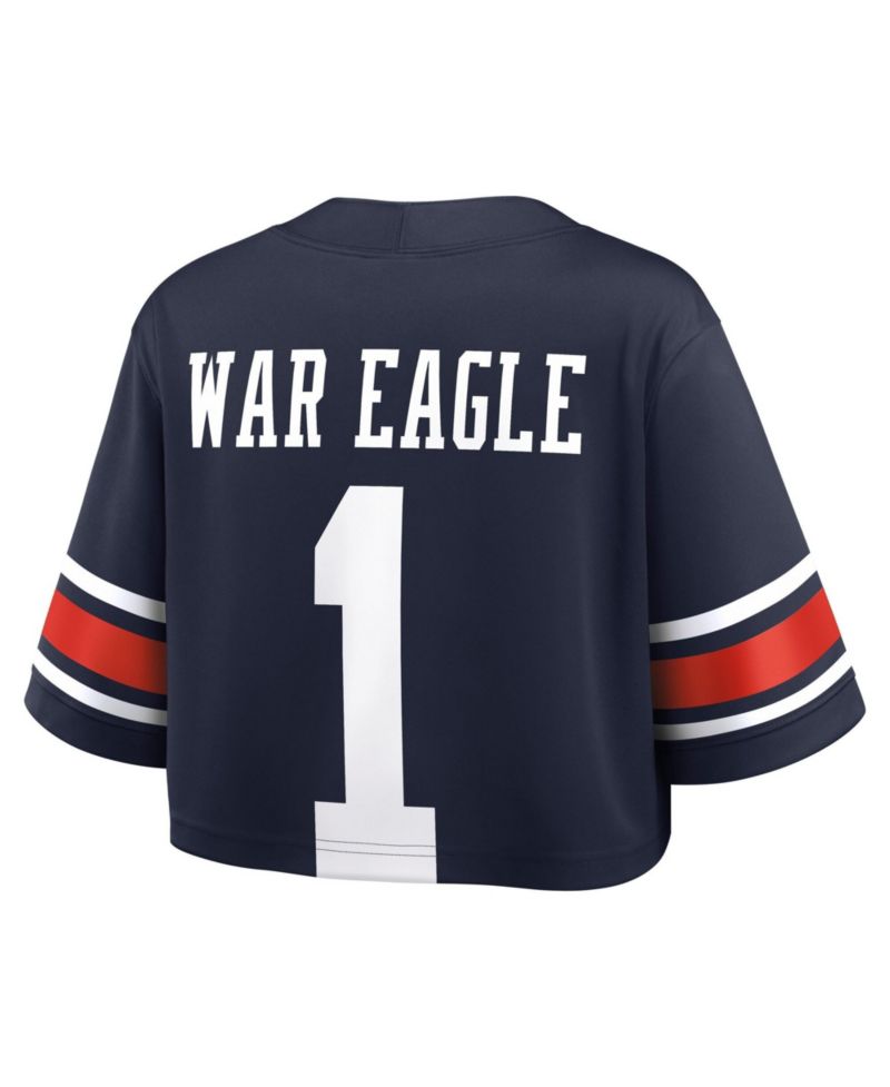Women's Navy Auburn Tigers Game Crop Top Jersey