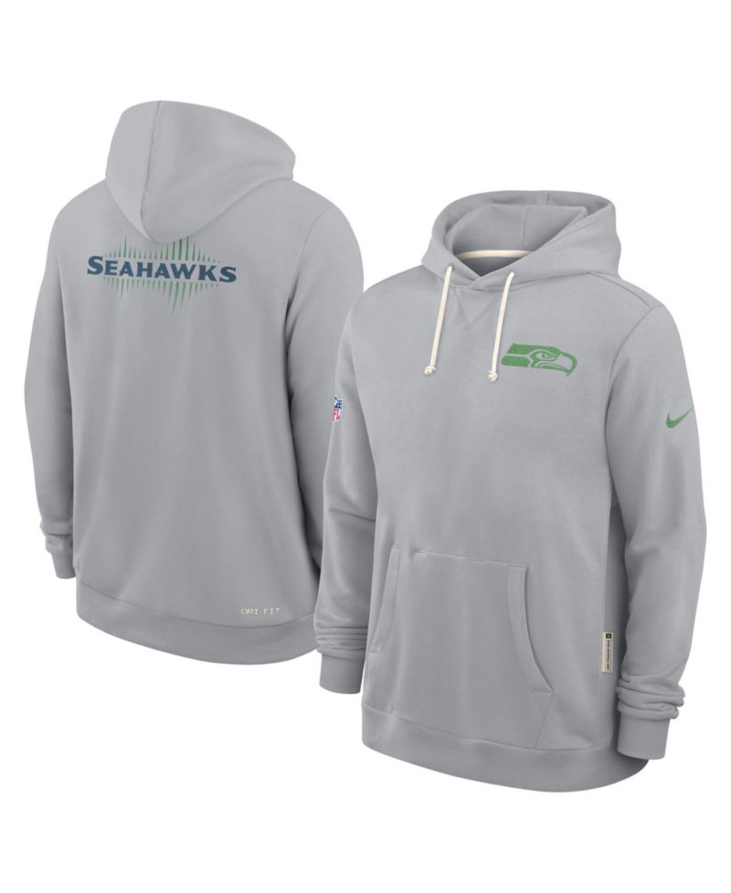 Men's Gray Seattle Seahawks 2025 NFL Rivalries Sideline Dri-Fit Hoodie