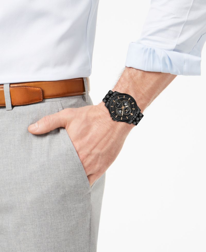 Eco-Drive Men's Calendrier Gray Stainless Steel Bracelet Watch 44mm