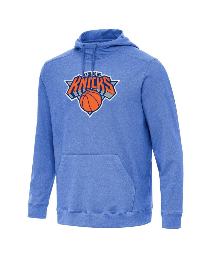 Men's Heather Blue New York Knicks Cloud Pullover Hoodie