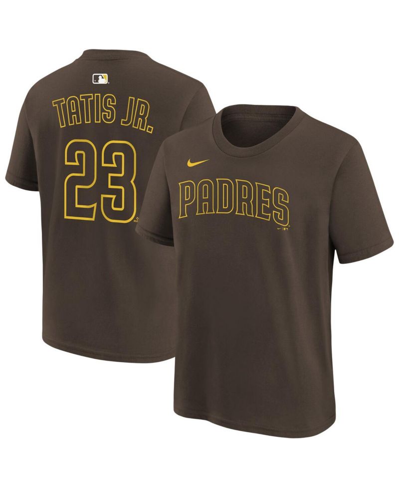 Big Boys and Girls Fernando Tatis Jr. Brown San Diego Padres Name & Number T-Shirt