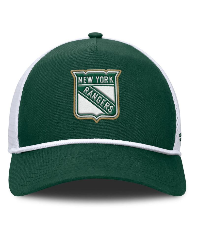 Men's Green/White New York Rangers Bermuda A-Frame Adjustable Hat