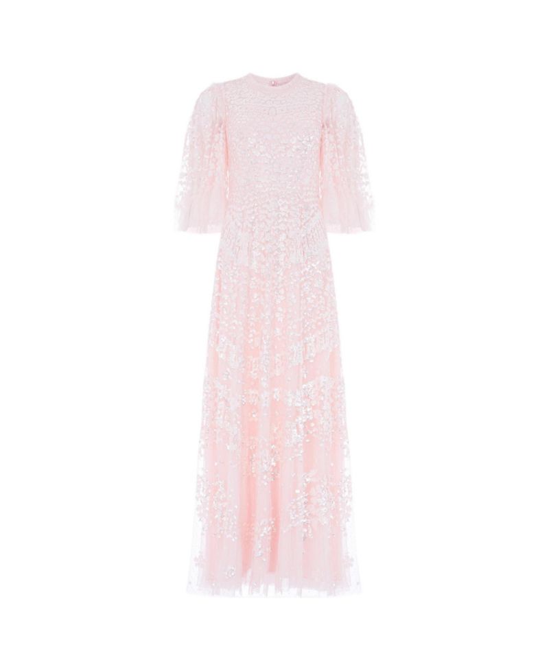 Women's Anais Sequin 3/4 Sleeve Maxi Gown