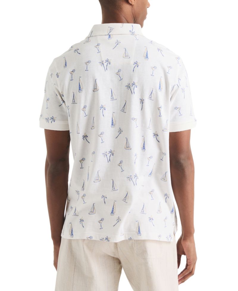 Men's Classic-Fit Sailboat Graphic Polo Shirt