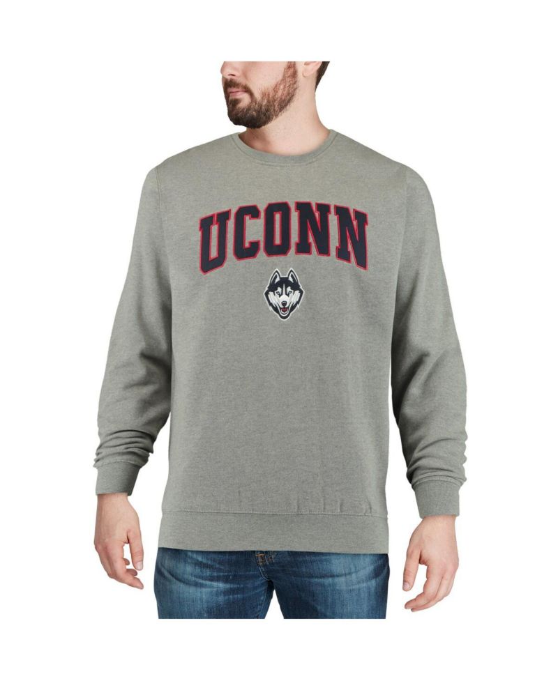 Men's UConn Huskies Arch and Logo Crew Neck Sweatshirt