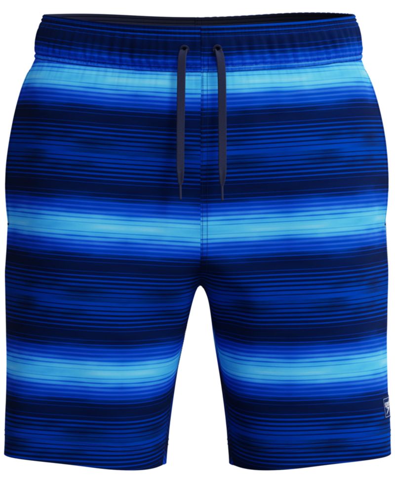Men's Engineered Print Redondo Edge Volley Drawstring Surf Shorts, 7" Inseam