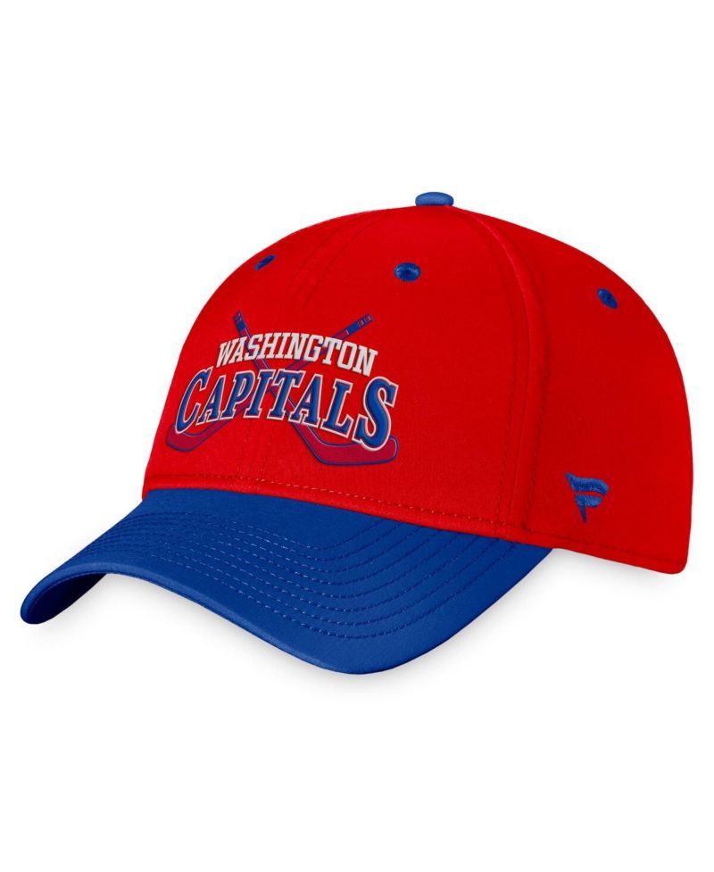 Men's Red/Blue Washington Capitals Heritage Vintage Flex Hat