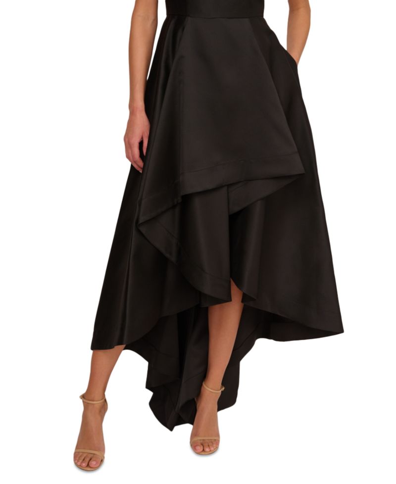 Women's High-Low Mikado Sleeveless Gown