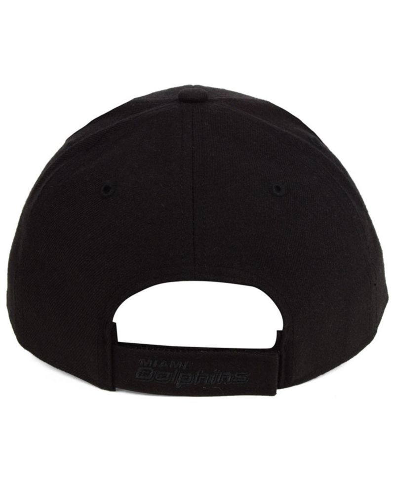 Miami Dolphins Black & Black MVP Strapback Cap