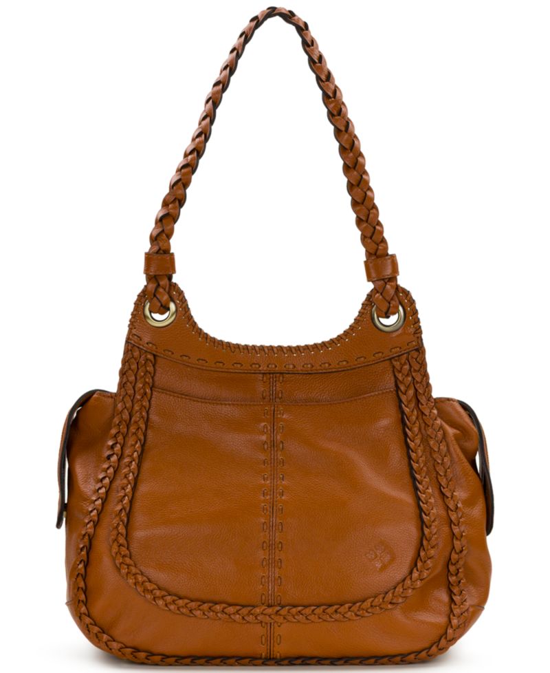 Adria Large Rugged Natural Satchel Handbag