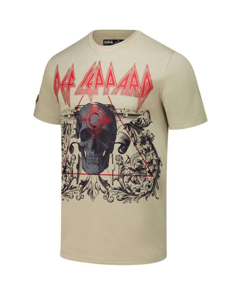 Men's Tan Def Leppard Let's Get Rocked T-Shirt
