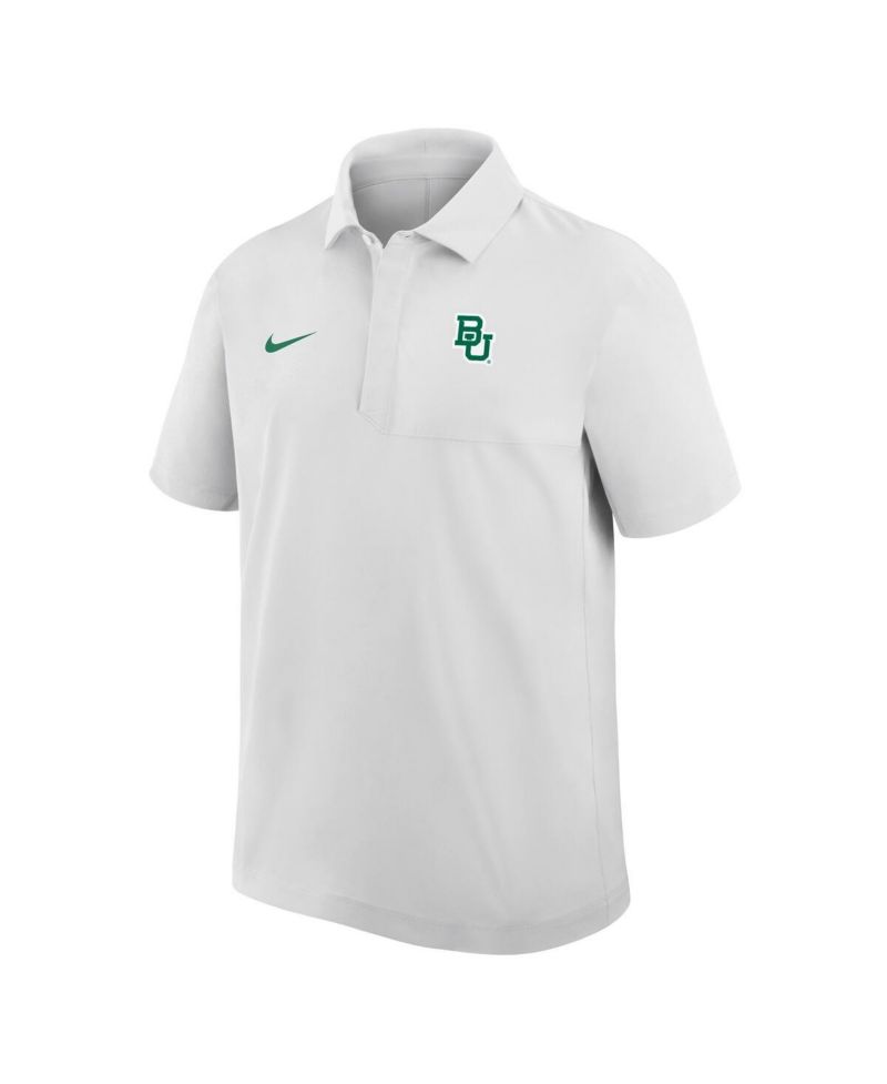Men's White Baylor Bears Woven Polo Shirt