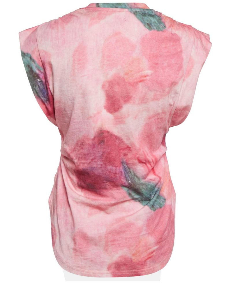 Women's Floral Print Jersey V-Neck T-Shirt