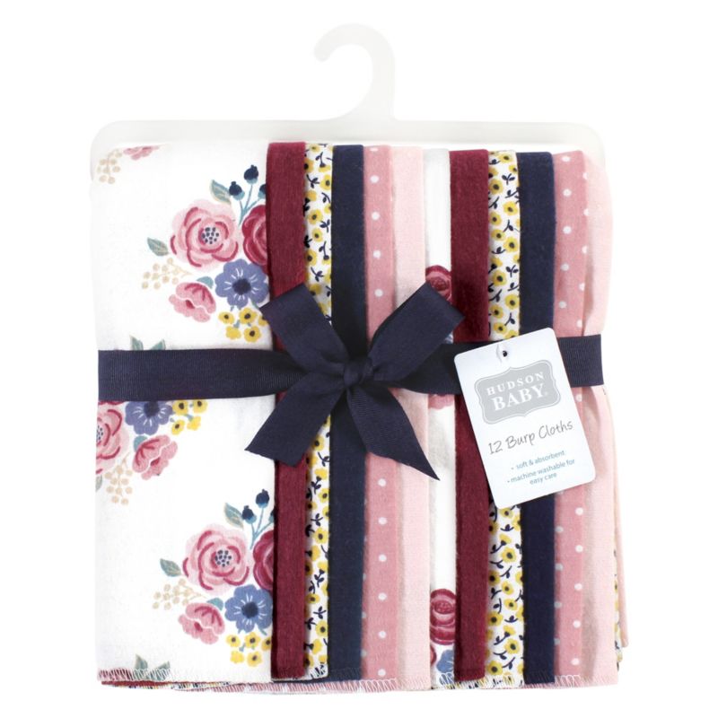 Girls 12Pk Flannel Burp Cloth
