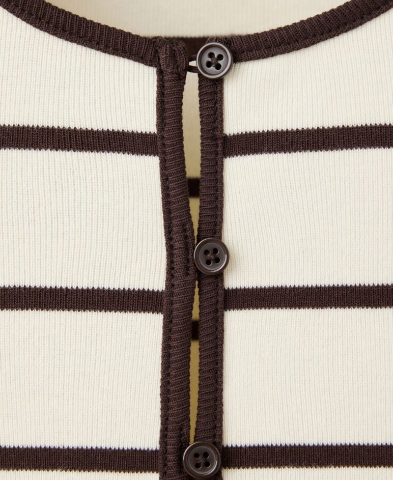 Women's Striped Lightweight Knit Cardigan