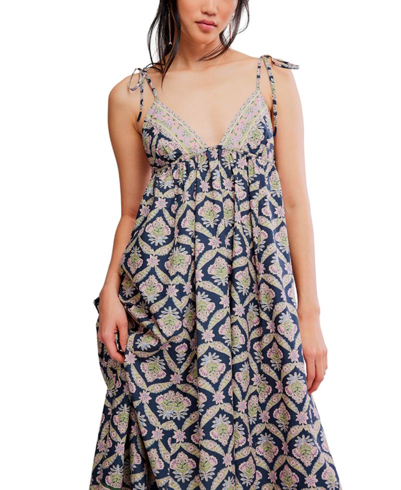 Women's Sorrento Stroll Printed Sleeveless Cotton Dress