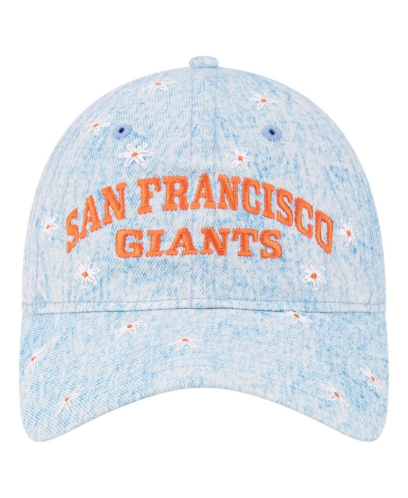 Women's Light Blue San Francisco Giants Daisy All Over 9TWENTY Adjustable Hat