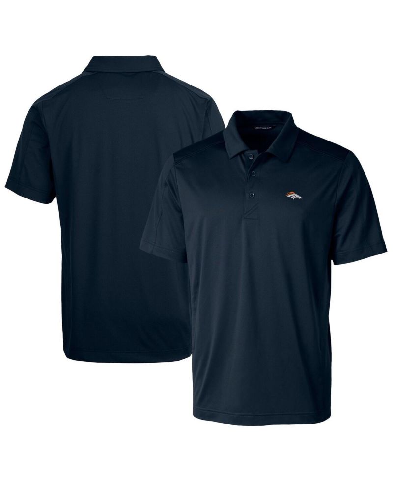 Men's Navy Denver Broncos Prospect Textured Stretch Polo Shirt