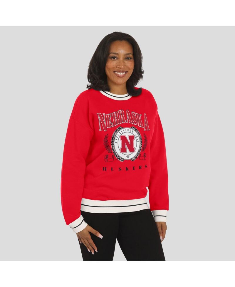 Women's Scarlet Nebraska Huskers Seal Sweatshirt