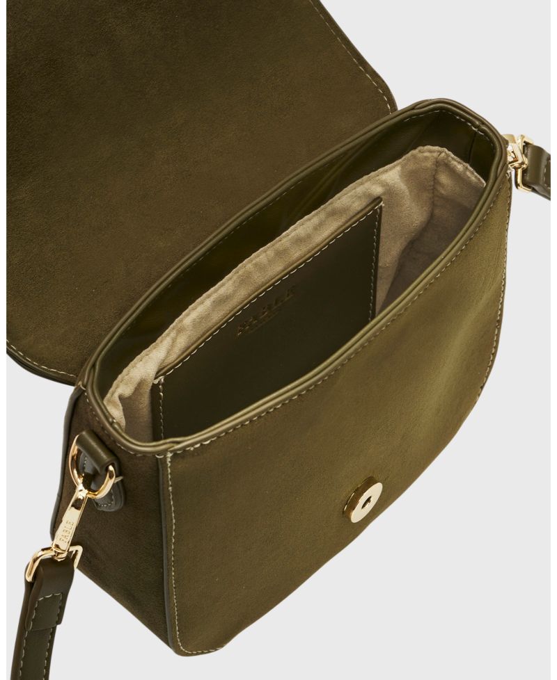Beth Faux Suede Saddle Bag