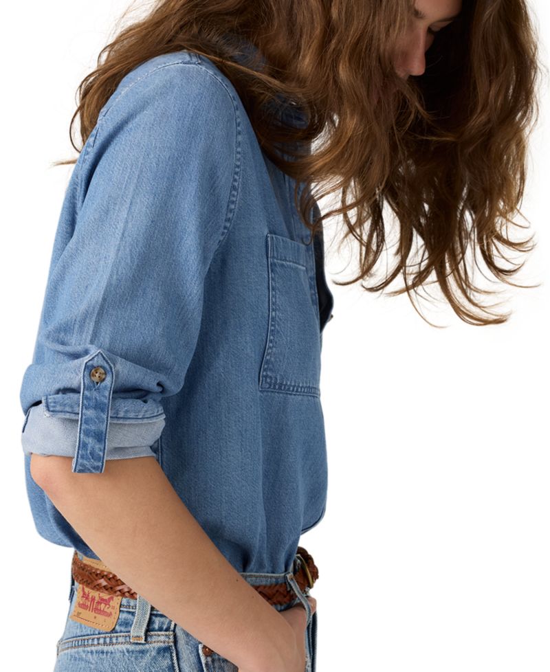 Women's Utility Long-Sleeve Denim Shirt