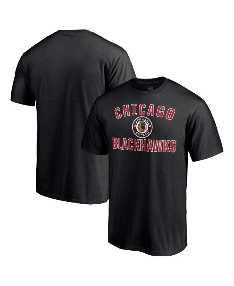 Mto Label Men's Black Chicago Blackhawks Special Edition Victory Arch T-Shirt