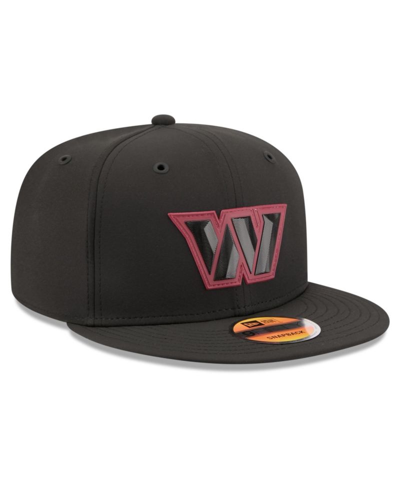 Men's Black Washington Commanders 2026 Sideline 9FIFTY Snapback Hat