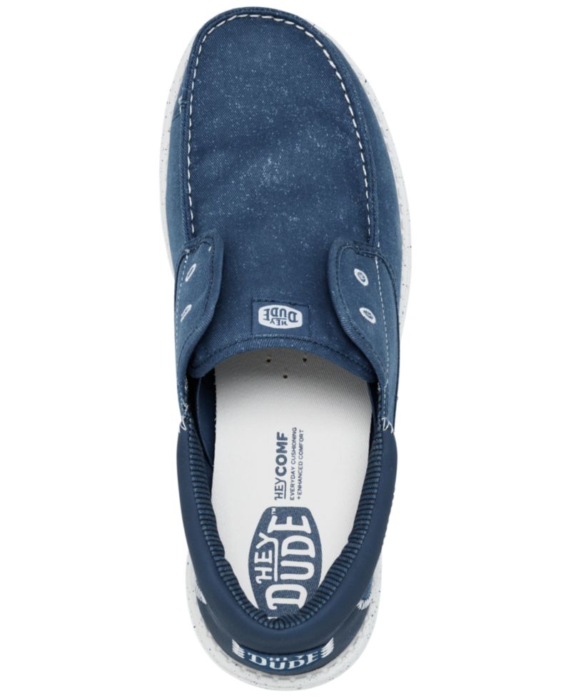 Men's Wally Cru Stretch Canvas Casual Moccasins from Finish Line